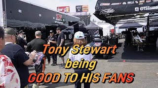 Tony Stewart with fans 2024 Winternationals Pomona CA  Raw footage dragracing dragracinglife [upl. by Ribak]