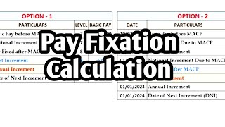 Pay Fixation calculation Option 1 option 2 [upl. by Richardo]