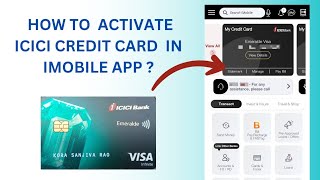 HOW TO ACTIVATE ICICI CREDIT CARD PIN GENERATION TRANSACTION CONTROL STEP BY STEP SIMPLE PROCESS [upl. by Seldun]