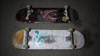 Powell Flight Deck VS normal Skateboard deck [upl. by Ecienal]