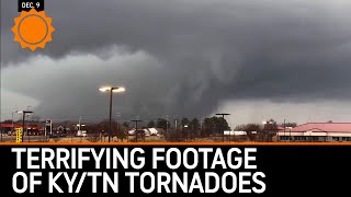 Terrifying Footage Deadly Tornadoes Strike Kentucky and Tennessee [upl. by Philo269]