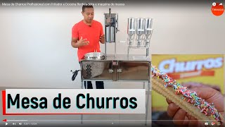 Maquinas de Churros Profissional com Fritador e Doceira Recheadeira e masseira [upl. by Wicks]