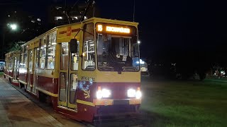 Konstal skład 805Na 15541577  MPK Łódź  linia 16 1 [upl. by Alvinia471]