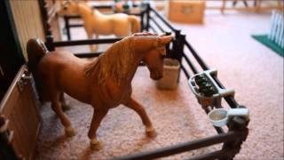 Schleich Barn Tour Silver Star Stables April 2016 [upl. by Llerahc]