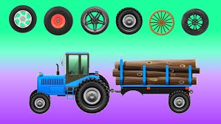 GUESS THE PICTURE OF THE TRACTOR PART WHEEL CORRECTLY  WOOD LOAD [upl. by Eahsram9]