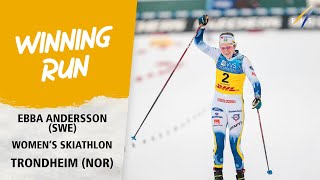 Andersson goes solo for Skiathlon win  FIS Cross Country World Cup 2324 [upl. by Nydia]