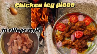 Chicken leg piece recipe in village style 🍗 [upl. by Ahcarb51]