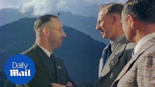 Reinhard Heydrich chats to Himmler at Hitlers estate in 1940  Daily Mail [upl. by Steward]