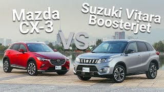 Mazda CX3 VS Suzuki Vitara Boosterjet  ¿Cuál es mejor  Autocosmos [upl. by Agle]