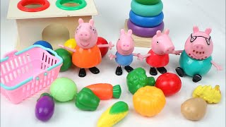 Peppa Pig Learning Toys Fruit Vegetable and Color [upl. by Amalburga]