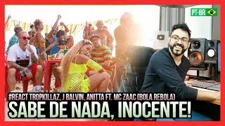 REAGINDO a Tropkillaz J Balvin Anitta  Bola Rebola ft MC Zaac [upl. by Adrahc]