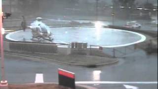 Tornado Hits ED Helipad at WakeMed Raleigh NC [upl. by Lyndy]