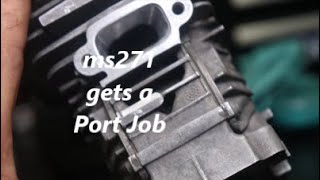 Ported Stihl ms271 Port Work and Test Cuts [upl. by Landis374]