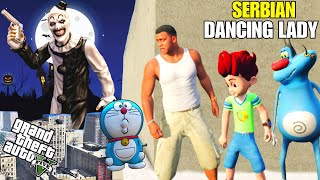 SERBIAN DANCING LADY Play Hide amp Seek With Franklin Nobita Oggy amp Venompool  In Gta V [upl. by Julita746]