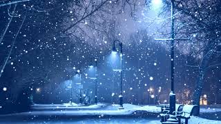 Snow Romantic City Background Video Animation  Motion Background Loop  No Copyright [upl. by Mirelle]