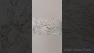 Goku SSJ3 drawing  DBZ Fan Art  Part 1 [upl. by Anilorak27]