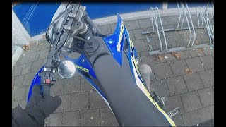 city ride on the sherco smr 50 voca rookieraw sound4K [upl. by Einalem]