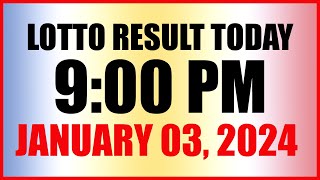 Lotto Result Today 9pm Draw January 3 2024 Swertres Ez2 Pcso [upl. by Cinderella]