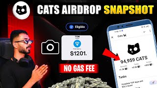 Cats Airdrop Criteria Revealed  SEAON 1 SNAPSHOT  Cats Airdrop Listing Date  NO GAS FEE [upl. by Pfeffer124]