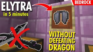 118 How To Get ELYTRA Without KILLING ENDERDRAGON in 5 Min  Minecraft Bedrock [upl. by Allimac]