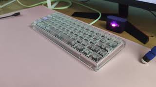 Custom CNC Acrylic Bakeneko w Cherry MX Blacks on Alu plate [upl. by Ybhsa]