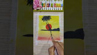 ❤️❣️♥️ The Beauty of Sunset Painting Techniques paintingtrendingshorts [upl. by Evol]