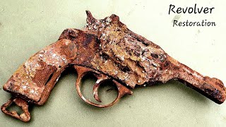 Rusty Revolver Restoration  guns restoration  antique pistal [upl. by Brie]