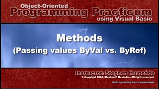 OOP Programming VB  08J ByVal vs ByRef [upl. by Forster]