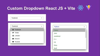 Build a Custom Dropdown  Select Menu  with React JS and Vite  React Custom Component [upl. by Robi]