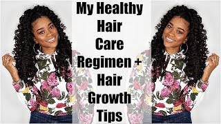 My Healthy Hair Care Regimen PLUS Hair Growth Tips [upl. by Anibas784]