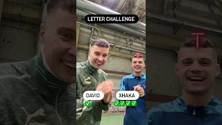 Letter Challenge vs Granit Xhaka 🔥😂 shorts [upl. by Yenahpets]