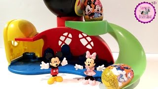 Mickey amp Minnie juegan en el tobogán y bajan Huevos Sorpresa de Disney [upl. by Latashia]