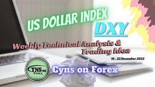 DXY  US Dollar Index Weekly Technical Analysis for 18  22 December 2023 by CYNS on Forex [upl. by Grae]