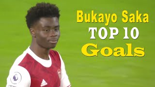 Bukayo Saka Top 10 Best Goals of all Time [upl. by Nally]