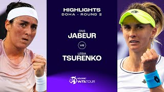 Ons Jabeur vs Lesia Tsurenko  2024 Doha Round 2  WTA Match Highlights [upl. by Britton]