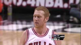 Scalabrine highlights vs Phoenix Suns 01172012 [upl. by Einhoj]