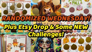 🍁FALL RANDOMIZER WEDNESDAY ETSY DROP HAPPY MAIL SCRATCH OFFS New savings challenges and more🍁 [upl. by Avlem]