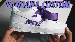 Nike Air Force 1 Bandana Custom TUTORIAL [upl. by Eyot]