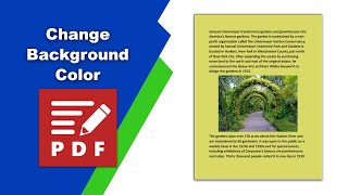 How to change the background color on a pdf document in PDFXChange Editor [upl. by Villada]