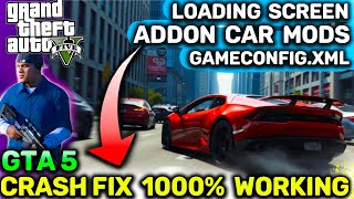 How to Fix GTA 5 Addon Car Mods Crashing 2024  GTA V Addon car spawning not working Gameconfig Fix [upl. by Refinne]