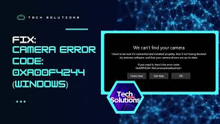 FIX Error quotWe Cant Find Your Cameraquot  Code 0xa00f4244 Windows 11 [upl. by Tompkins215]