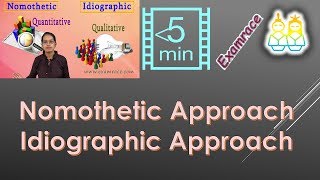 Nomothetic amp Idiographic Approach  Basics in Logic QuantitativeQualitative [upl. by Morly]