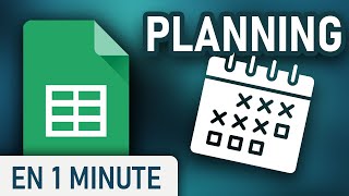 Créer un PLANNING de CONGÉS sur Google Sheets [upl. by Euginomod]