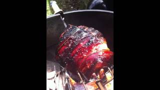 Weber Rotisserie Picnic Shoulder [upl. by Kiryt]