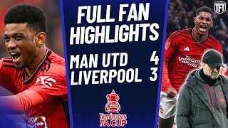 AMAD WINS IT MAN UNITED COMEBACK Manchester United 43 Liverpool FA Cup Highlights [upl. by Clemens]