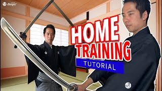 3 Basic Katana Trainings that Beginners Can Do at Home  Taught by a Japanese Iaido Trainee [upl. by Carisa486]