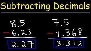 Subtracting Decimals  Keeping It Simple [upl. by Helyn304]