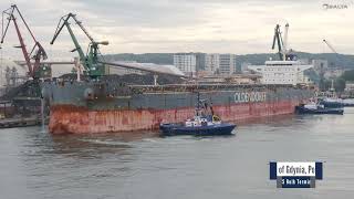 MV Robert Oldendorff shipping Polish LAM Coke  Port of Gdynia HES Terminal Oct 2024 [upl. by Ojoj]