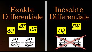 Exakte amp Inexakte Differentiale  Einfache Erklärung Beispiele Thermodynamik Physik amp Chemie [upl. by Lash]