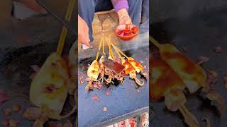 The squid grilled by the old lady is so delicious food mukbang chinesefood [upl. by Apfelstadt]